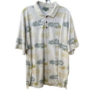 Kona Wind Polo Shirt Mens XXL Beige Green Yellow Preppy Golf Country Club